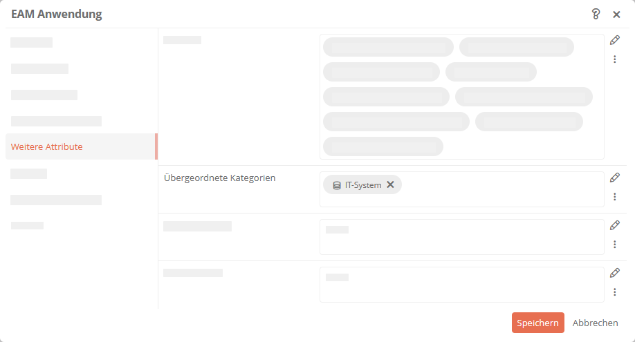 Übergeordnete Kategorie der EAM Anwendung