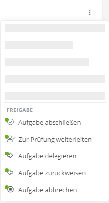 Transitionen, die in Stellvertretung ausgeführt werden können, unter Weitere Aktionen