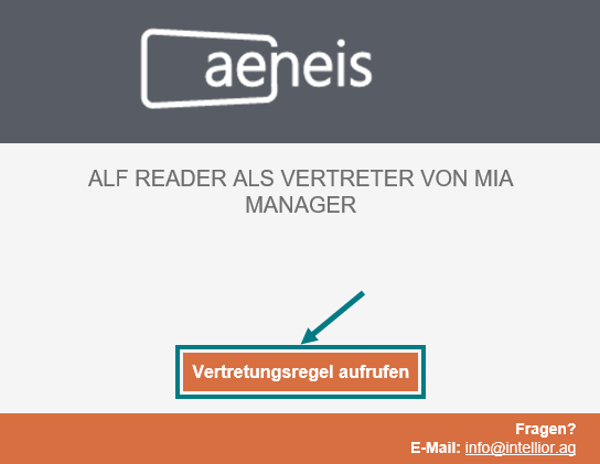 Link zum Vertretungsobjekt im Vertretungs-E-Mail